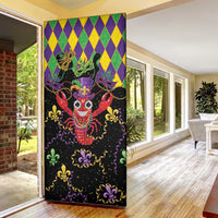 Mardi Gras Crawfish Door Cover On Tuesdays We Wear Beads - Wonder Print Shop