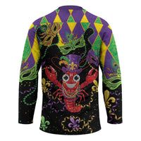 Mardi Gras Crawfish Hockey Jersey On Tuesdays We Wear Beads - Wonder Print Shop