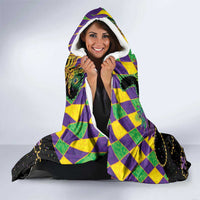 Mardi Gras Crawfish Hooded Blanket On Tuesdays We Wear Beads - Wonder Print Shop