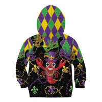Mardi Gras Crawfish Kid Hoodie On Tuesdays We Wear Beads - Wonder Print Shop