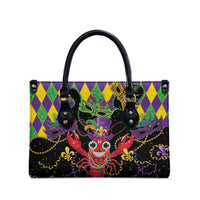 Mardi Gras Crawfish Leather Bag On Tuesdays We Wear Beads - Wonder Print Shop