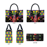 Mardi Gras Crawfish Leather Bag On Tuesdays We Wear Beads - Wonder Print Shop