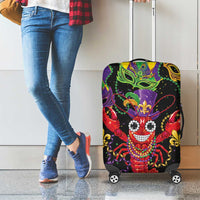 Mardi Gras Crawfish Luggage Cover On Tuesdays We Wear Beads - Wonder Print Shop