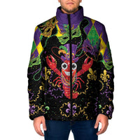 Mardi Gras Crawfish Padded Jacket On Tuesdays We Wear Beads - Wonder Print Shop