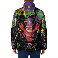 Mardi Gras Crawfish Padded Jacket On Tuesdays We Wear Beads - Wonder Print Shop