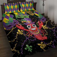 Mardi Gras Crawfish Quilt Bed Set On Tuesdays We Wear Beads - Wonder Print Shop