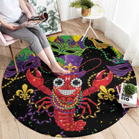Mardi Gras Crawfish Round Carpet On Tuesdays We Wear Beads - Wonder Print Shop