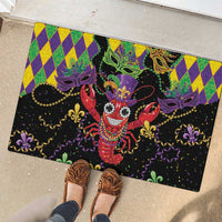 Mardi Gras Crawfish Rubber Doormat On Tuesdays We Wear Beads - Wonder Print Shop