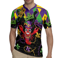 Mardi Gras Crawfish Rugby Jersey On Tuesdays We Wear Beads - Wonder Print Shop