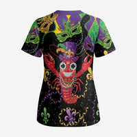 Mardi Gras Crawfish Scrub Top On Tuesdays We Wear Beads - Wonder Print Shop
