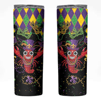 Mardi Gras Crawfish Skinny Tumbler On Tuesdays We Wear Beads - Wonder Print Shop