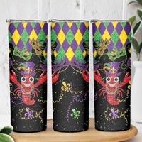 Mardi Gras Crawfish Skinny Tumbler On Tuesdays We Wear Beads - Wonder Print Shop