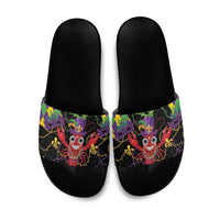 Mardi Gras Crawfish Slide Sandals On Tuesdays We Wear Beads - Wonder Print Shop