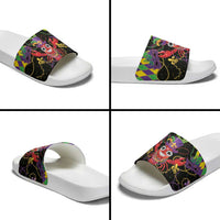 Mardi Gras Crawfish Slide Sandals On Tuesdays We Wear Beads - Wonder Print Shop