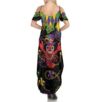 Mardi Gras Crawfish Summer Maxi Dress On Tuesdays We Wear Beads - Wonder Print Shop
