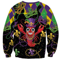 Mardi Gras Crawfish Sweatshirt On Tuesdays We Wear Beads - Wonder Print Shop
