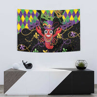 Mardi Gras Crawfish Tapestry On Tuesdays We Wear Beads - Wonder Print Shop