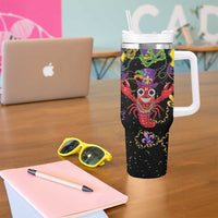 Mardi Gras Crawfish Tumbler With Handle On Tuesdays We Wear Beads - Wonder Print Shop
