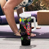 Mardi Gras Crawfish Tumbler With Handle On Tuesdays We Wear Beads - Wonder Print Shop