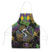 Mardi Gras Pelican Apron On Tuesdays We Wear Beads - Wonder Print Shop