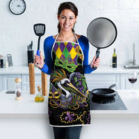 Mardi Gras Pelican Apron On Tuesdays We Wear Beads - Wonder Print Shop