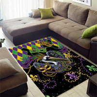 Mardi Gras Pelican Area Rug On Tuesdays We Wear Beads - Wonder Print Shop