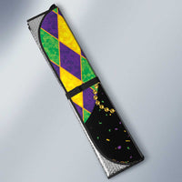 Mardi Gras Pelican Auto Sun Shade On Tuesdays We Wear Beads - Wonder Print Shop