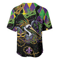 Mardi Gras Pelican Baseball Jersey On Tuesdays We Wear Beads - Wonder Print Shop