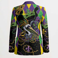 Mardi Gras Pelican Blazer On Tuesdays We Wear Beads - Wonder Print Shop