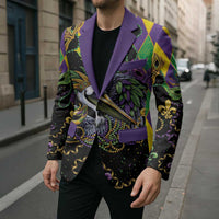 Mardi Gras Pelican Blazer On Tuesdays We Wear Beads - Wonder Print Shop