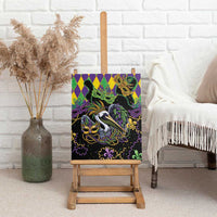 Mardi Gras Pelican Canvas Wall Art On Tuesdays We Wear Beads - Wonder Print Shop