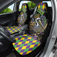 Mardi Gras Pelican Car Seat Cover On Tuesdays We Wear Beads - Wonder Print Shop