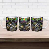Mardi Gras Pelican Ceramic Mug On Tuesdays We Wear Beads - Wonder Print Shop