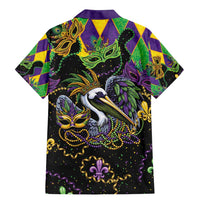 Mardi Gras Pelican Family Matching Mermaid Dress and Hawaiian Shirt On Tuesdays We Wear Beads - Wonder Print Shop