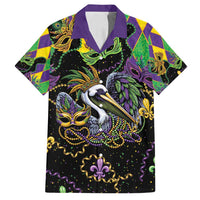 Mardi Gras Pelican Family Matching Summer Maxi Dress and Hawaiian Shirt On Tuesdays We Wear Beads - Wonder Print Shop