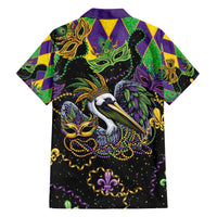 Mardi Gras Pelican Family Matching Summer Maxi Dress and Hawaiian Shirt On Tuesdays We Wear Beads - Wonder Print Shop