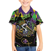 Mardi Gras Pelican Hawaiian Shirt On Tuesdays We Wear Beads - Wonder Print Shop