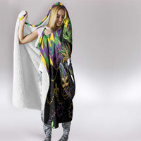 Mardi Gras Pelican Hooded Blanket On Tuesdays We Wear Beads - Wonder Print Shop