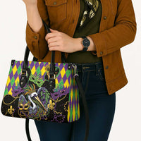 Mardi Gras Pelican Leather Bag On Tuesdays We Wear Beads - Wonder Print Shop