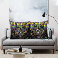 Mardi Gras Pelican Pillow Cover On Tuesdays We Wear Beads - Wonder Print Shop