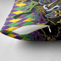 Mardi Gras Pelican Pillow Cover On Tuesdays We Wear Beads - Wonder Print Shop