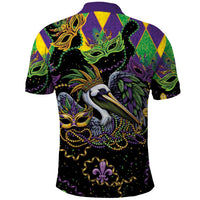 Mardi Gras Pelican Polo Shirt On Tuesdays We Wear Beads - Wonder Print Shop