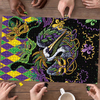Mardi Gras Pelican Puzzle On Tuesdays We Wear Beads - Wonder Print Shop