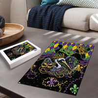 Mardi Gras Pelican Puzzle On Tuesdays We Wear Beads - Wonder Print Shop