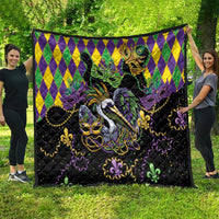 Mardi Gras Pelican Quilt On Tuesdays We Wear Beads - Wonder Print Shop