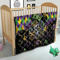 Mardi Gras Pelican Quilt On Tuesdays We Wear Beads - Wonder Print Shop
