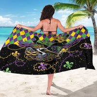 Mardi Gras Pelican Sarong On Tuesdays We Wear Beads - Wonder Print Shop
