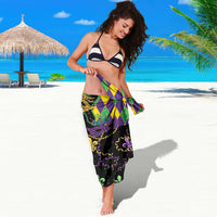 Mardi Gras Pelican Sarong On Tuesdays We Wear Beads - Wonder Print Shop