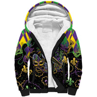 Mardi Gras Pelican Sherpa Hoodie On Tuesdays We Wear Beads - Wonder Print Shop