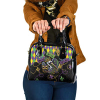 Mardi Gras Pelican Shoulder Handbag On Tuesdays We Wear Beads - Wonder Print Shop